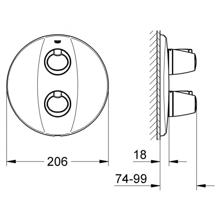 Термостат для душа Grohe Grohtherm 3000 19359 000 (19359000)