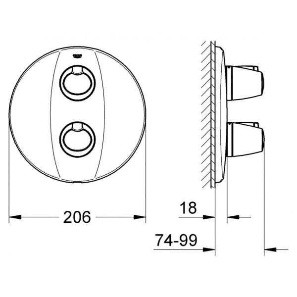 Термостат для душа Grohe Grohtherm 3000 19359 000 (19359000) Термостат для душа Grohe Grohtherm 3000 19359 000 (19359000)