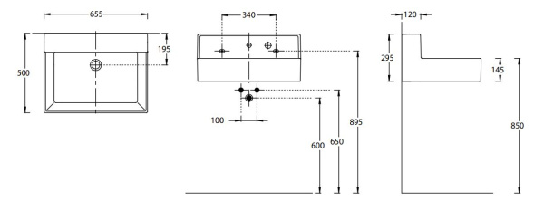 Раковина подвесная (65х30) Kerama Marazzi Logica LO.M.wb.65