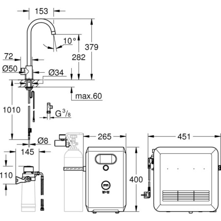 Смеситель для кухни Grohe BLUE PROFESSIONAL 31302 DC2 (31302DC2)
