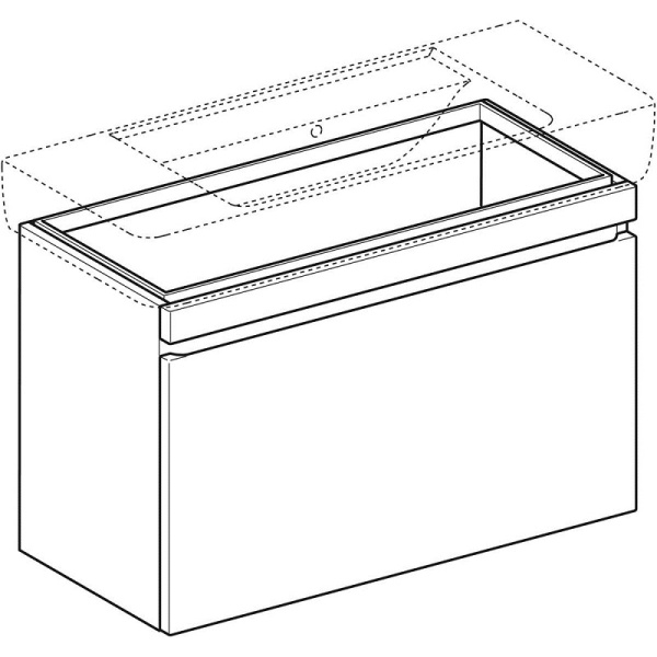 Тумба с раковиной Geberit Renova Plan 122100000+869103000