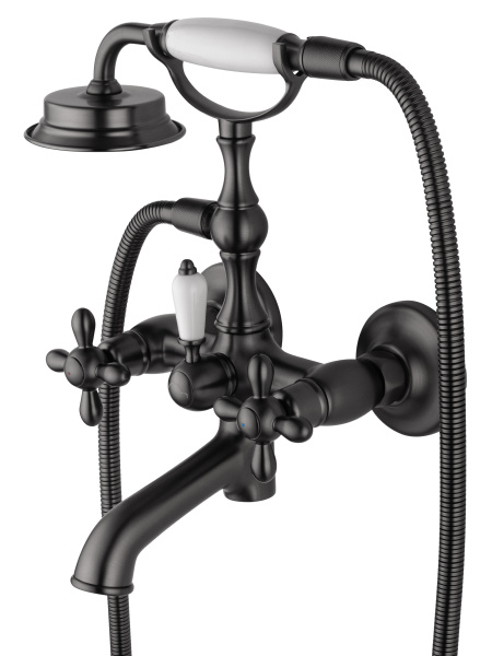 Смеситель для ванны с душем WONZON & WOGHAND RETRO, темный графит WW-88639020-BGM