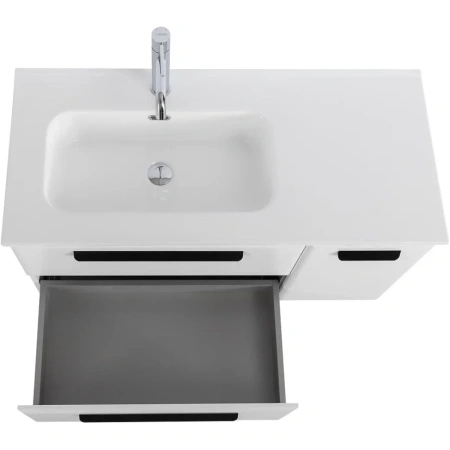 Тумба под раковину Cezares ECO-CER-N-1000-2C-1A-SO-BL-L Bianco Lucido без ручек