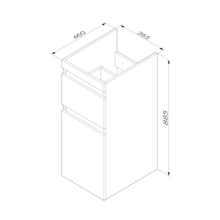 Тумба под раковину  40 Am.Pm X-Joy M85AFSX0402WG