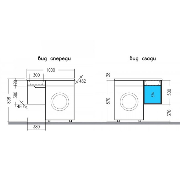 Тумба под раковину СаНта Сатурн 38 700406