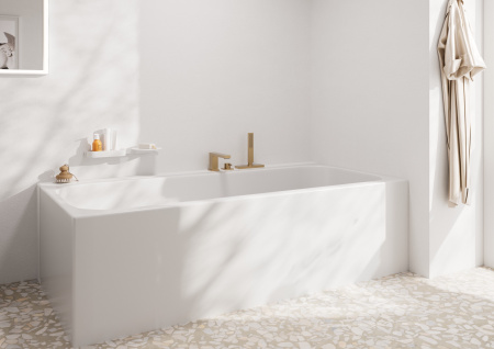 Смеситель на борт ванны 3 отвесртия Hansgrohe Tecturis E 73443140 шлифованная бронза