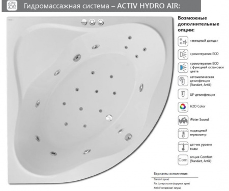 Гидромассажная система Ravak ACTIV HYDRO AIR STANDART GR00002071