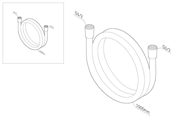 Душевой шланг Am.Pm F0415122 Душевой шланг Am.Pm F0415122
