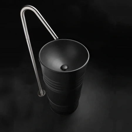 Раковина напольная Kerasan (45х45) Artwork Barrel 474331 черный матовый
