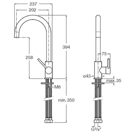 Смеситель для кухни Roca Etna 5A7B09B00 белый