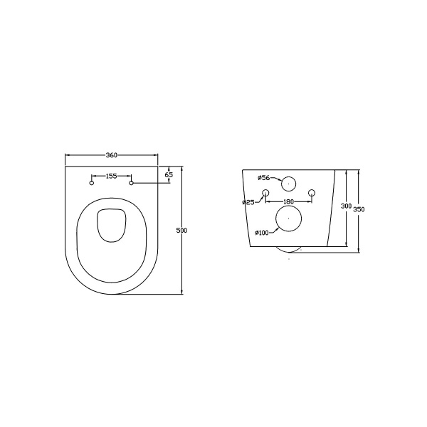 Унитаз подвесной Vincea One VT1-29 безободковый Tornado