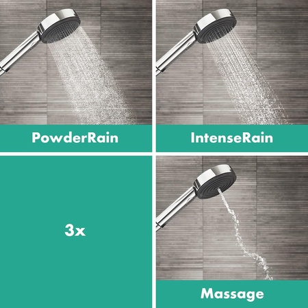 Термостат для душа с душевым гарнитуром Hansgrohe Pulsify Select S 105 3jet Relaxation EcoSmart Ecostat Element 24272000 хром
