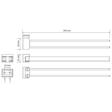 Полотенцедержатель двойной поворотный Bemeta Solo 139104232