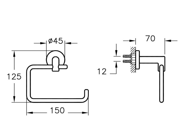 Держатель туалетной бумаги Minimax S A44796, хром