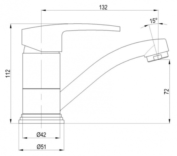 Смеситель для раковины BENNBERG CHROME 111223 Смеситель для раковины BENNBERG CHROME 111223