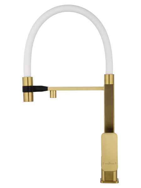 Смеситель для кухни с гибким изливом и подключением фильтра WONZON & WOGHAND, брашированное золото WW-88458012-BGMW Смеситель для кухни с гибким изливом и подключением фильтра WONZON & WOGHAND, брашированное золото WW-88458012-BGMW