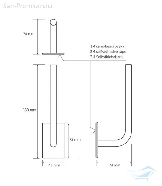 Держатель запасного рулона, мат Bemeta Easy 163112235