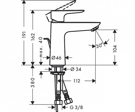 Смеситель для раковины Hansgrohe Talis E 71710000
