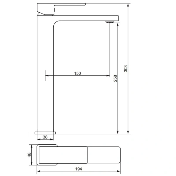 Смеситель для раковины Damixa Gala 530250600 Смеситель для раковины Damixa Gala 530250600