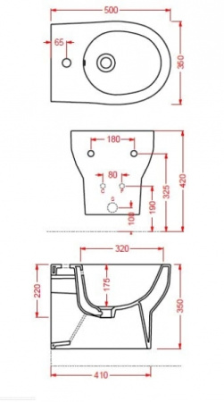 Биде подвесное ArtCeram Azzurra Smarty SMB001 01 00bi*0