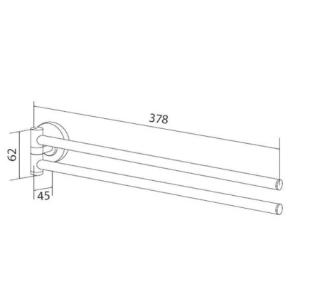 Полотенцедержатель Am.Pm Bliss A5532664, 38 см, хром