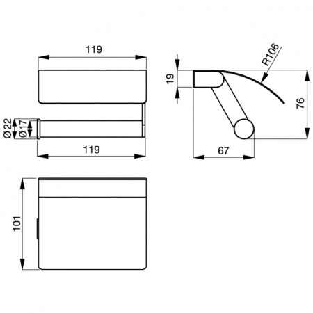 Держатель для туалетной бумаги Ideal Standard Connect N1382AA