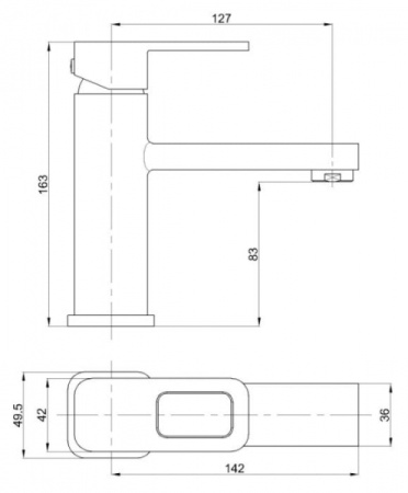 Смеситель для раковины  BENNBERG CHROME 111021