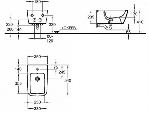 Биде подвесное Geberit iCon Square 231910000