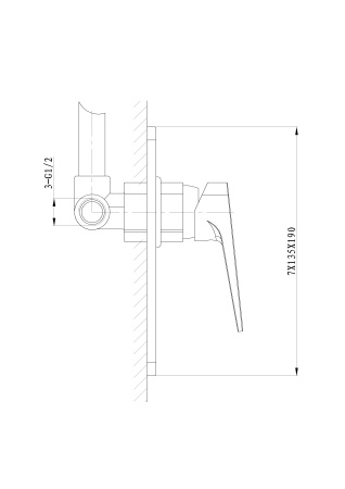 Смеситель для душа встраиваемый WONZON & WOGHAND ATHENS, хром WW-084700-CR