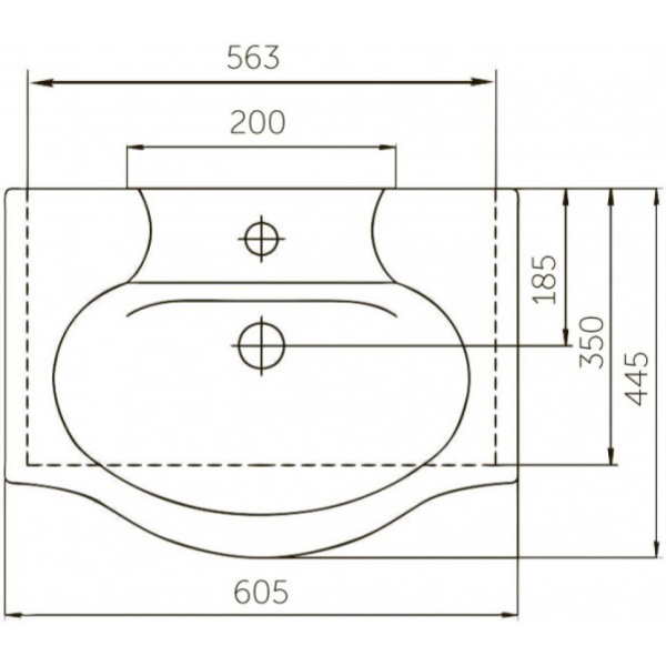 Раковина (60,5х44,5) Corozo Элегия 60 SD-00000005