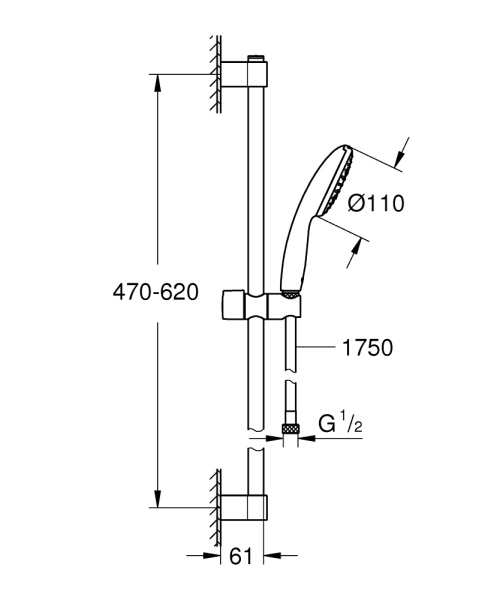 Душевой гарнитур  Grohe Tempesta  27924 003 (27924003) Душевой гарнитур  Grohe Tempesta  27924 003 (27924003)