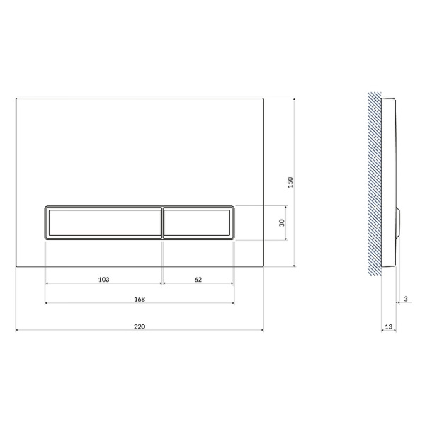 Комплект унитаза с инсталляцией Cersanit Carina 64440 с сиденьем микролифт и клавишей смыва хром матовый
