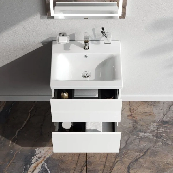 Тумба без раковины 50 см Am.Pm Gem M90FHX0502WG белый глянец