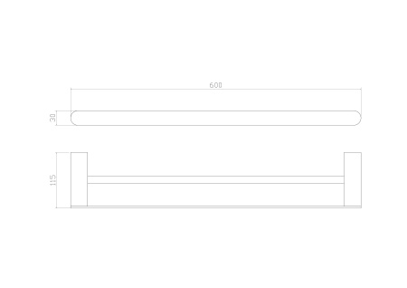 Полотенцедержатель двойной WONZON & WOGHAND CARBON, черный WW-7711