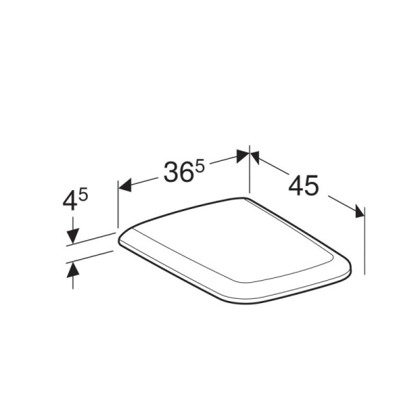 Крышка-сиденье Geberit iCon Square с микролифтом 500.837.01.1