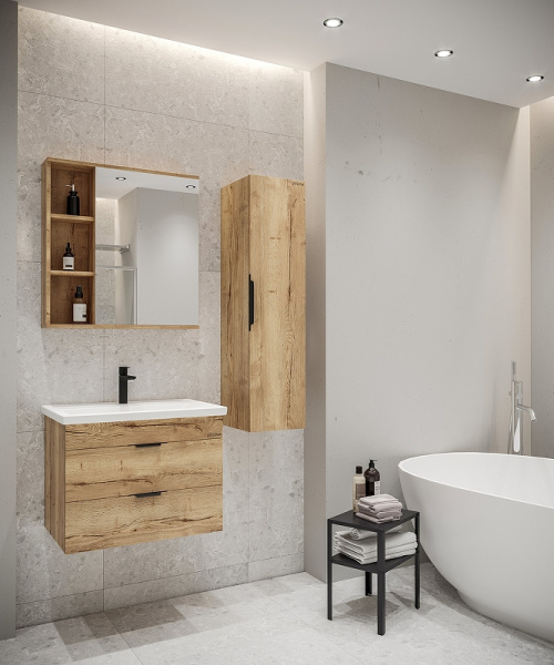 Тумба подвесная Grossman ФОРТА-70 см 107003. с 2-я ящ, дуб галифакс