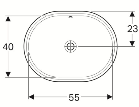 Раковина встраиваемая снизу (55х40) Geberit Variform 500.756.01.2
