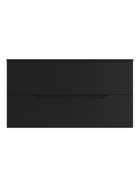 Тумба подвесная 100 столешница МДФ Orange Line Li-100TubMDF матовый черный