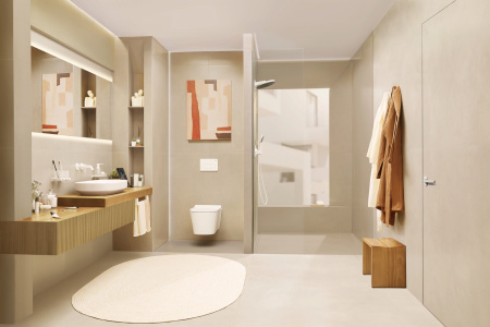 Смеситель для раковины встраиваемый Hansgrohe Tecturis S 73350700 белый матовый