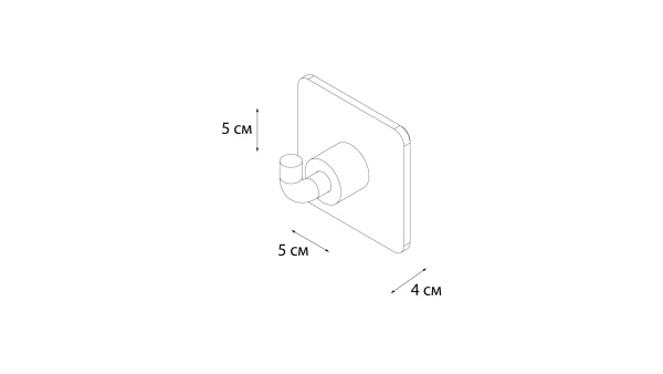 Крючок FIXSEN Square одинарный FX-93105