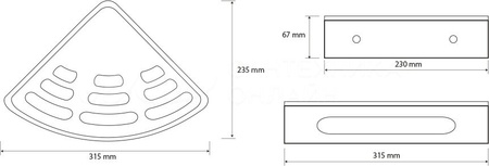 Полка угловая Bemeta Cytro 102308216