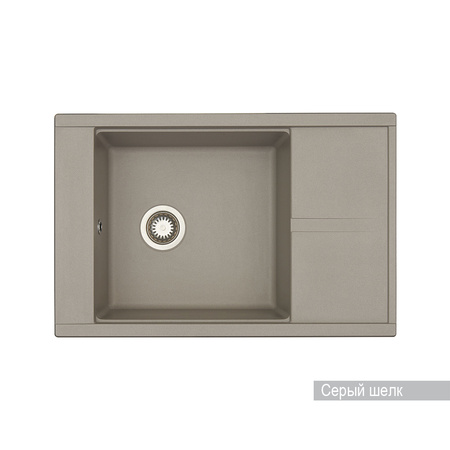 Кухонная мойка Aquaton Делия 78 1A715132DE250 серый шелк