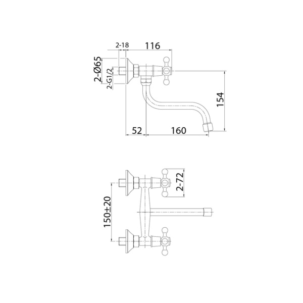 Смеситель для кухни Milardo Duplex (DUPSB1M09)
