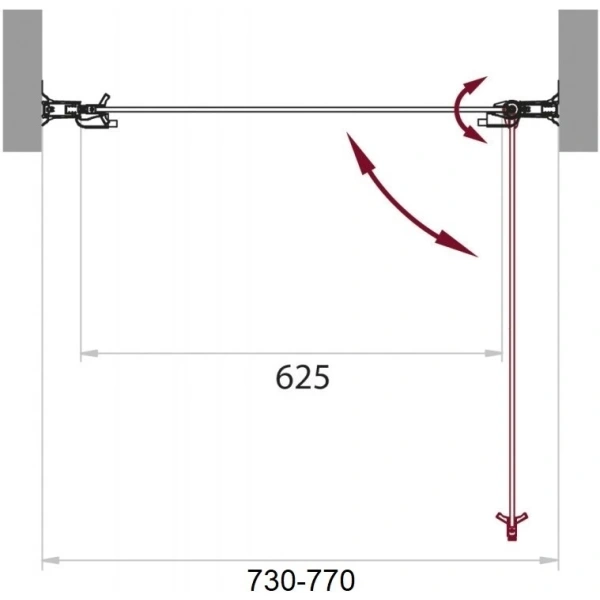 Душевая дверь (75х190) BelBagno SELA-B-1-75-P-Cr