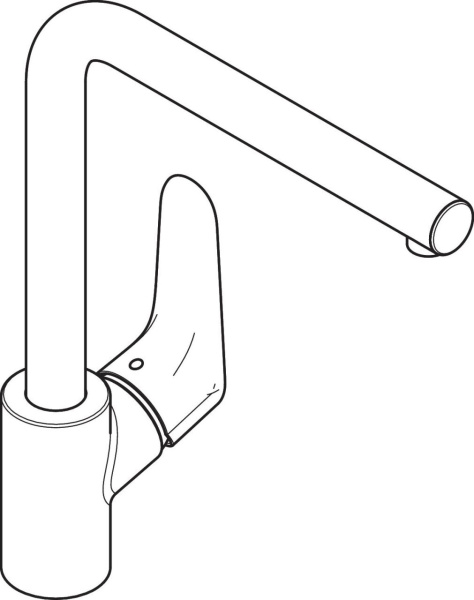 Смеситель для кухни Hansgrohe Focus M41 31817670 черный матовый