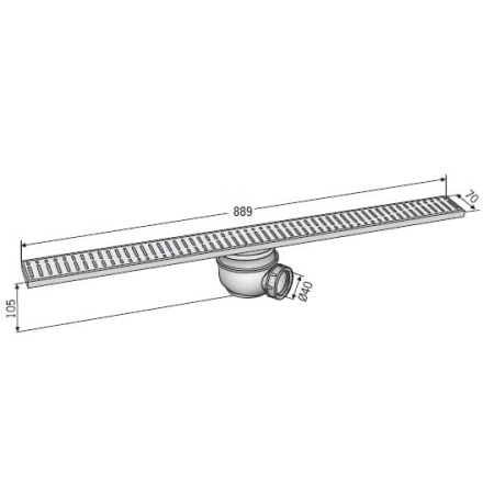 Душевой лоток ACO Showerdrain 405726