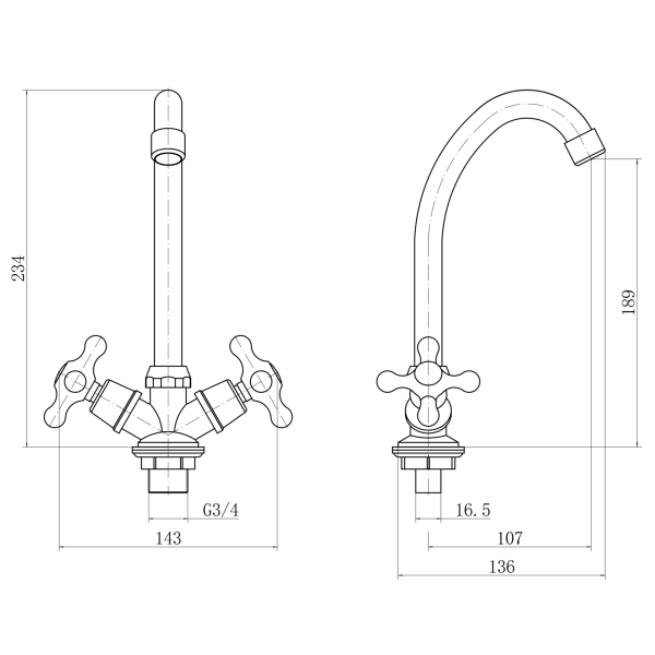 Смеситель для кухни PLStart (PD40308) Смеситель для кухни PLStart (PD40308)