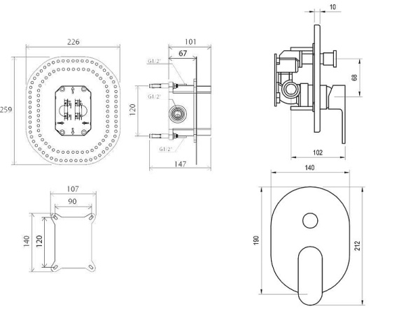 Смеситель для ванны Ravak Chrome CR 065.00 X070056