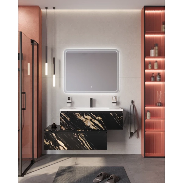 Тумба под раковину Cezares SLIDER-1000-1C-PI-NF-P черный фьюжн