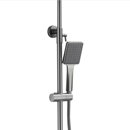 Душевая система с изливом Belz B24613-3, вороненая сталь